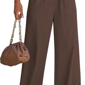 Wide Leg Pants for Women Work Business Casual High Waisted Dressy Pants Flowy Tr